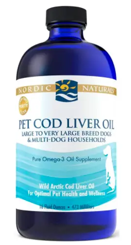olio di fegato di merluzzo per cani